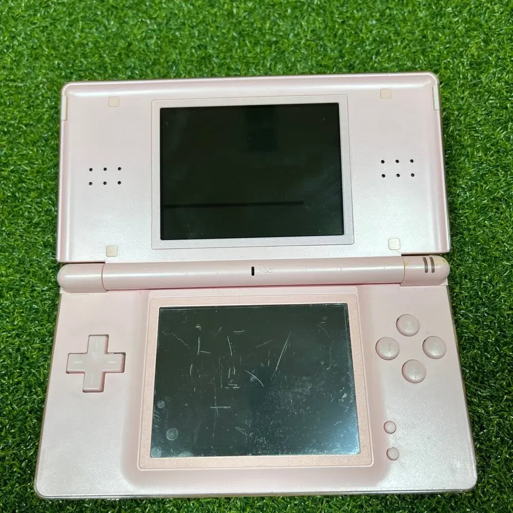 Nintendo DSLite Pink Handheld Console USG-001 Tested Dead Pixels Top Screen